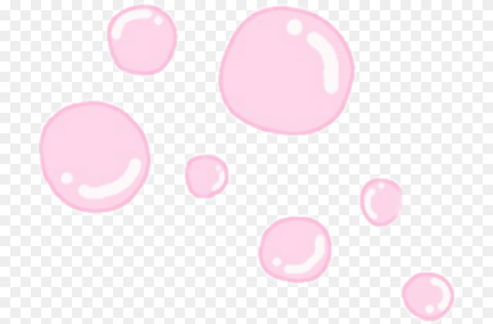 Burbujas Pink Rosado Kawii Sticker Circle, Flower, Petal, Plant, Balloon Png Image