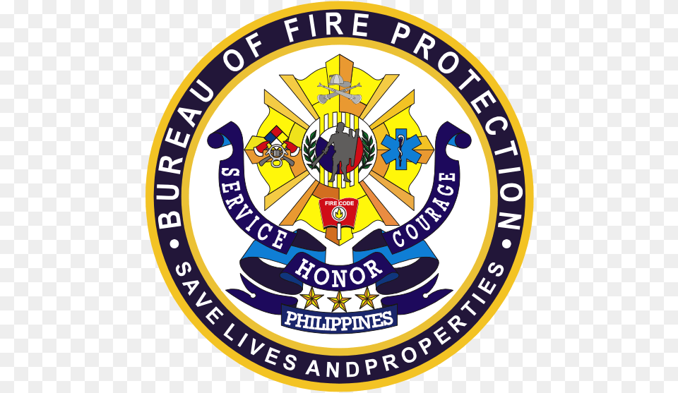 Bureau Of Fire Protection, Badge, Emblem, Logo, Symbol Png Image