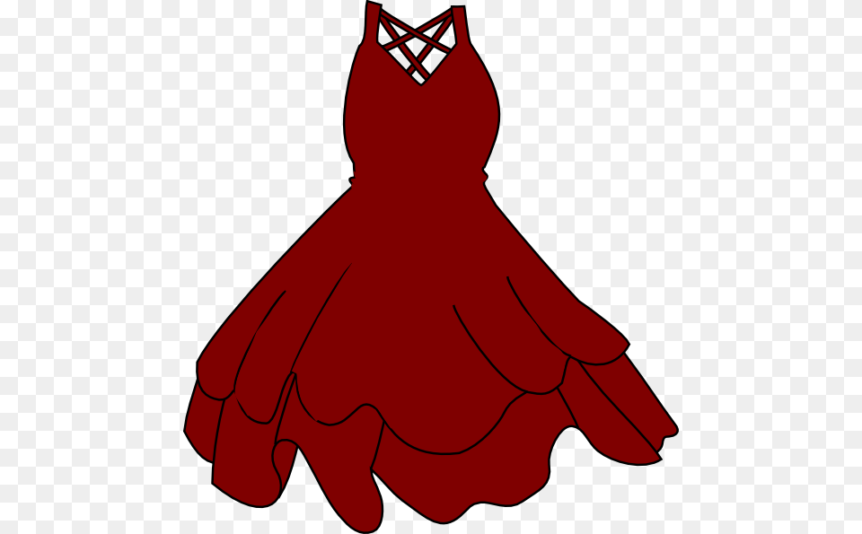 Burgandy Dress Clip Art, Clothing, Fashion, Formal Wear, Gown Free Png