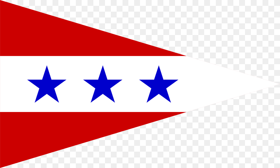 Burgee Of Cedar Point Yc Clipart, Flag, Star Symbol, Symbol Free Transparent Png