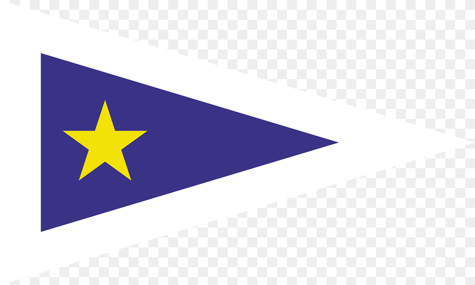 Burgee Of Karlshamns Segelsllskap Clipart, Star Symbol, Symbol, Triangle Png