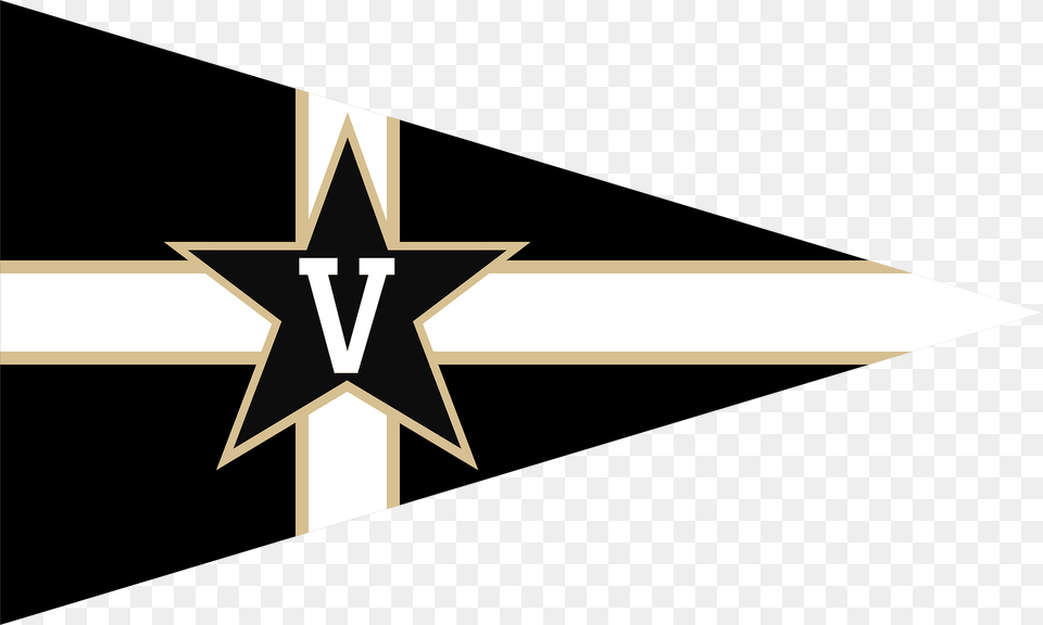 Burgee Of Vanderbilt University Clipart, Star Symbol, Symbol, Weapon Free Png Download