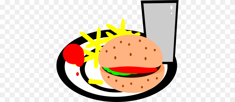 Burger And Chips Vector Clip Art, Food Png