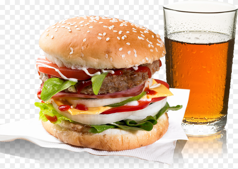 Burger And Coke Free Png