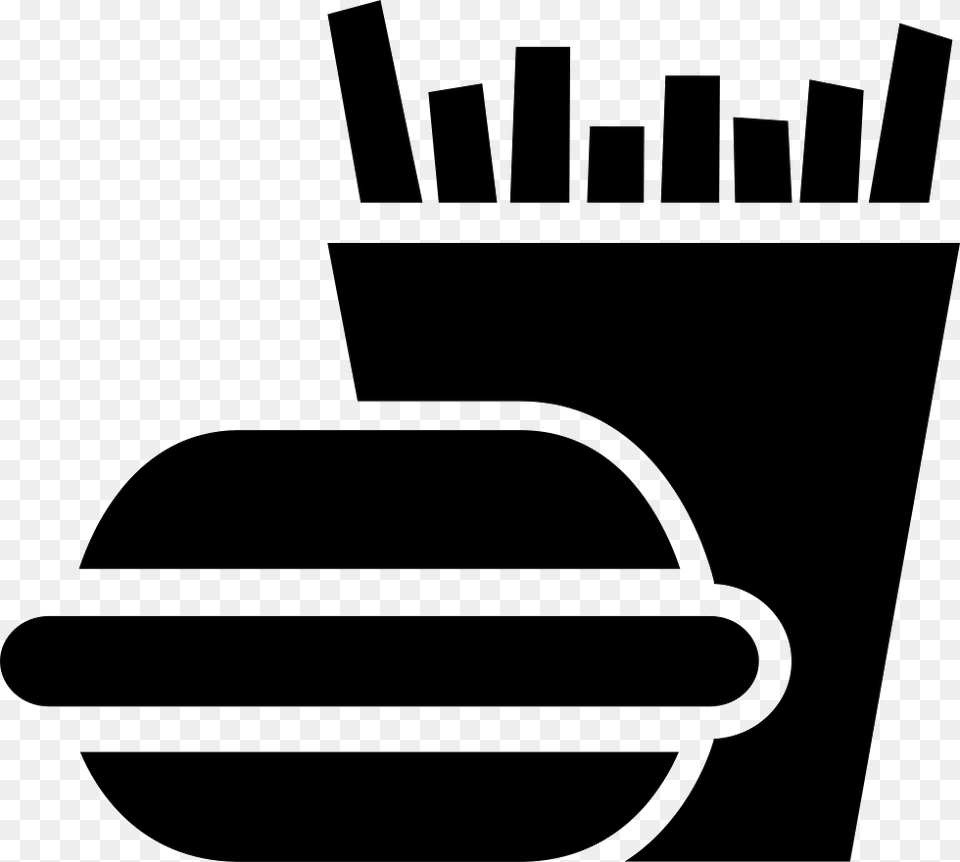 Burger And Fries, Stencil, Sticker, Logo Png