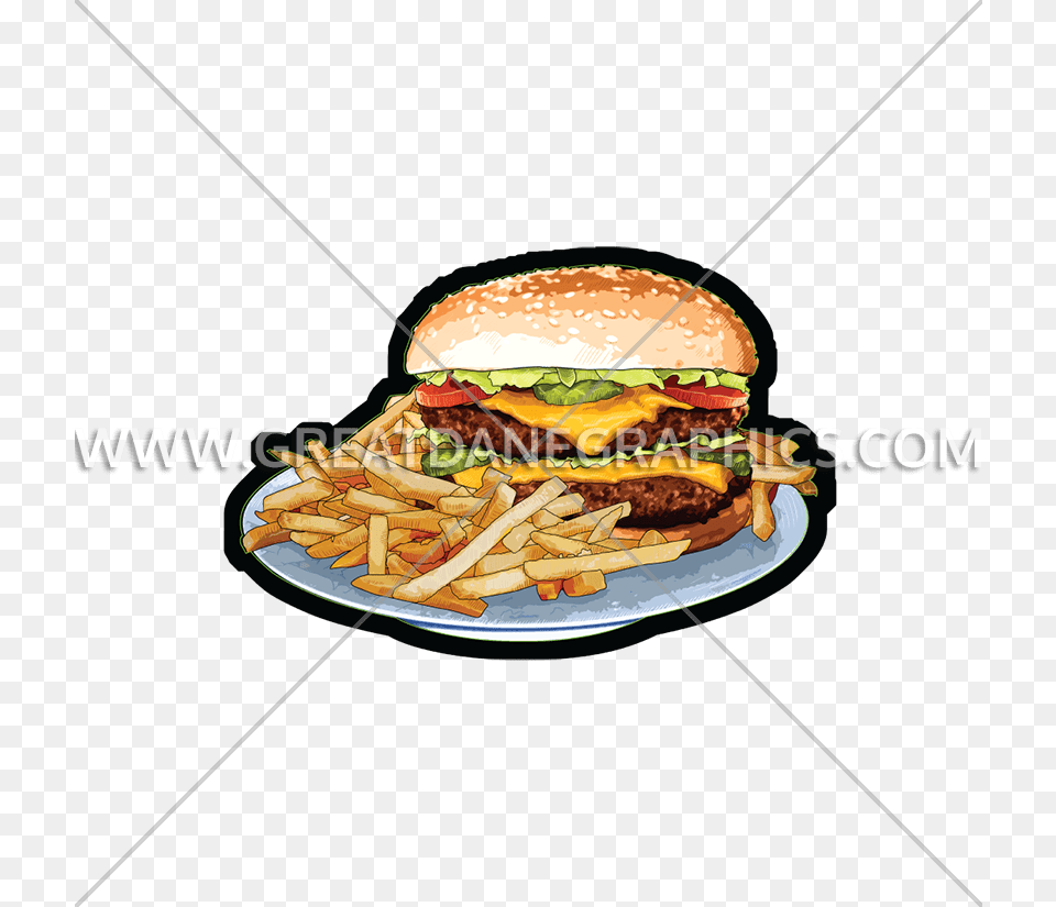 Burger And Fries, Food Free Png