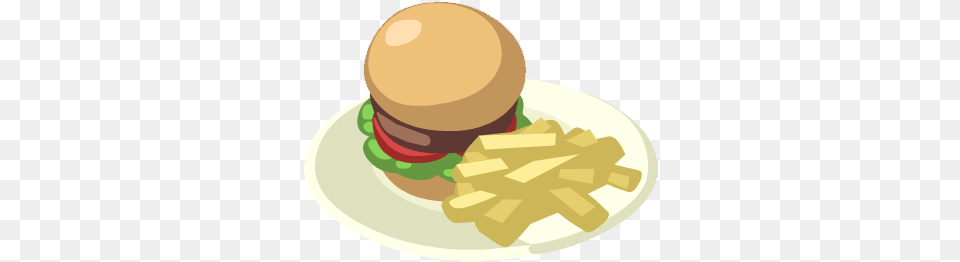 Burger And Fries Cartoon Burger And Fries, Food, Lunch, Meal Free Png Download