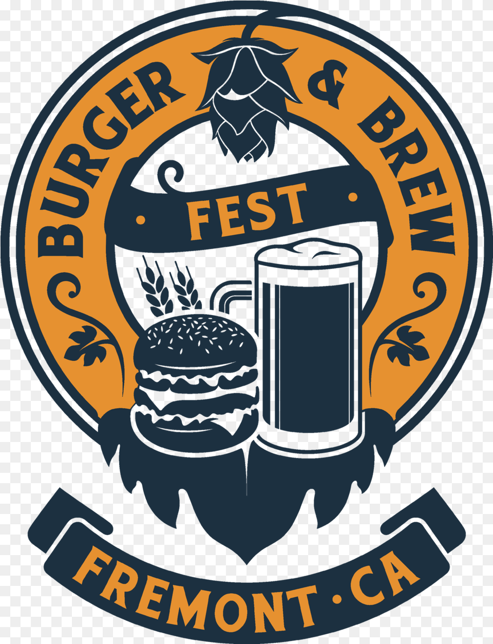 Burger Brew Fest Emblem, Logo, Symbol, Male, Man Png