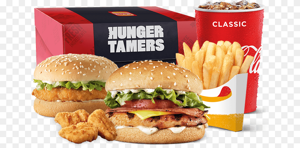 Burger Bundle Meals Hungry Jacks Menu, Food, Lunch, Meal, Fries Png Image
