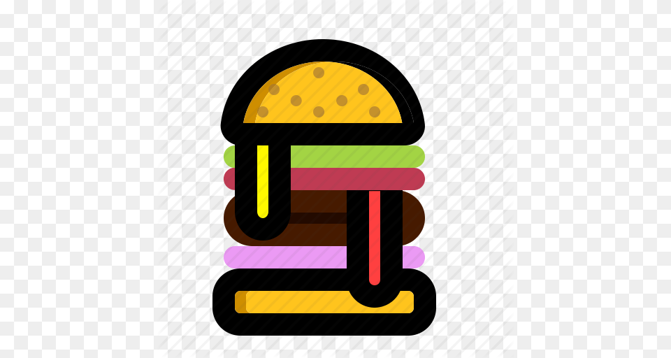 Burger Burgerking Yummy Icon, Bus Stop, Outdoors, Food Free Png