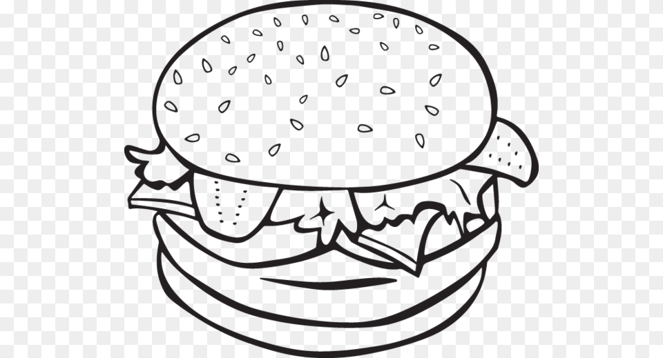 Burger Clipart Black And White, Food, Baby, Person Free Transparent Png