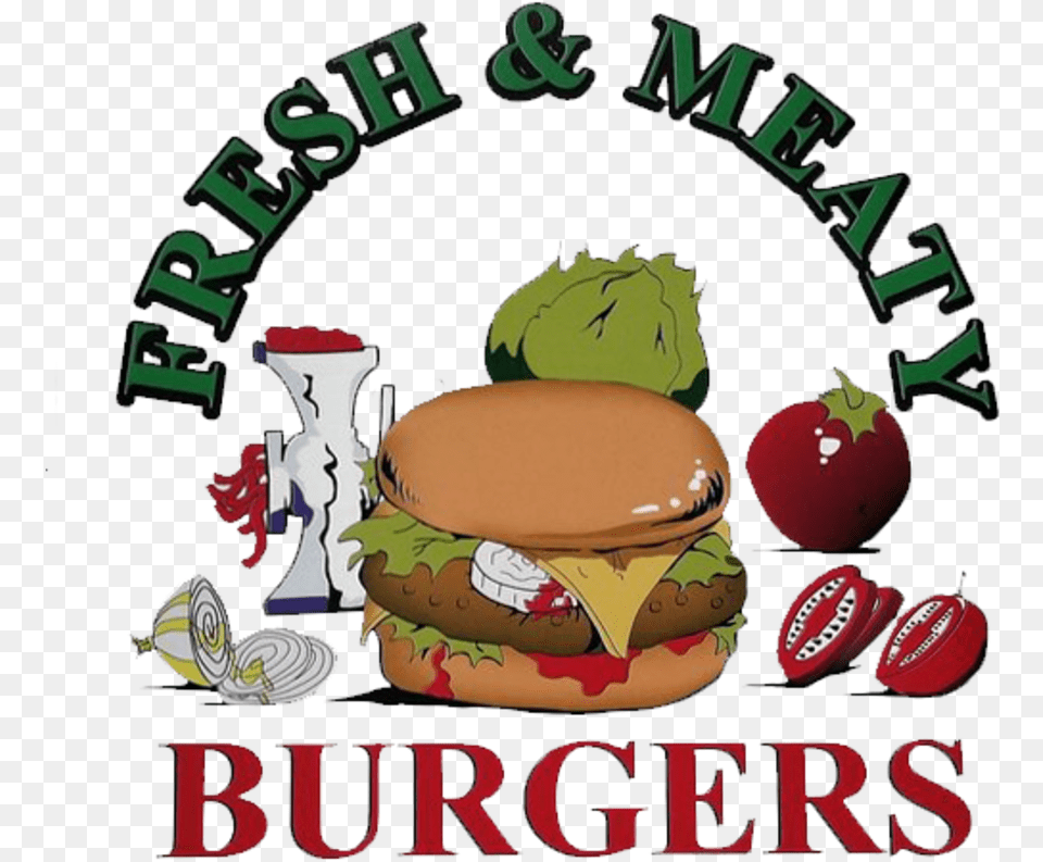 Burger Clipart Top View Fresh And Meaty Burgers Inc, Advertisement, Food, Poster Free Transparent Png