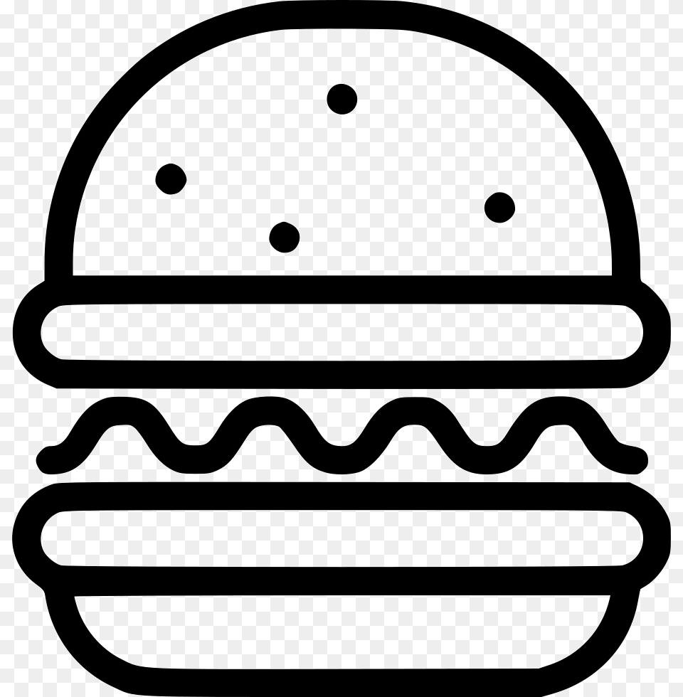 Burger Comments Burger Icon Stencil, Cream, Ice Cream, Food Free Transparent Png