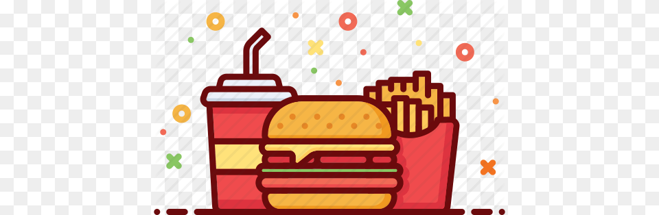 Burger Drink Fast Food French Fries Fries Potato Soda Icon, Dynamite, Weapon Png