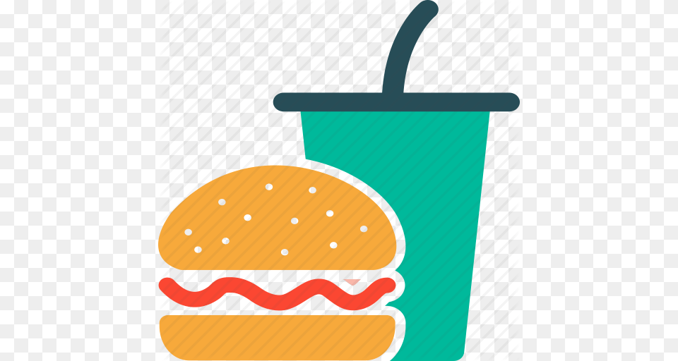Burger Drink Fast Food Junk Food Icon Free Transparent Png