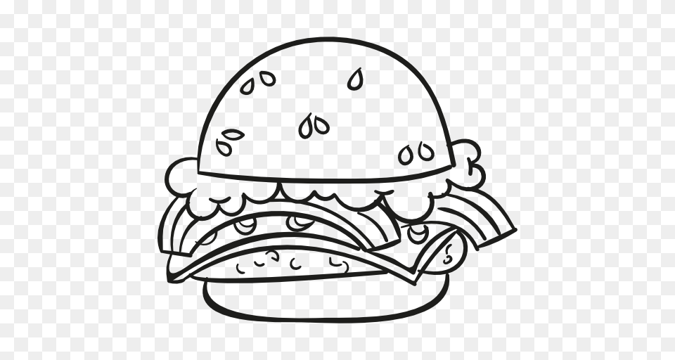 Burger Icon, Art, Doodle, Drawing, Stencil Png