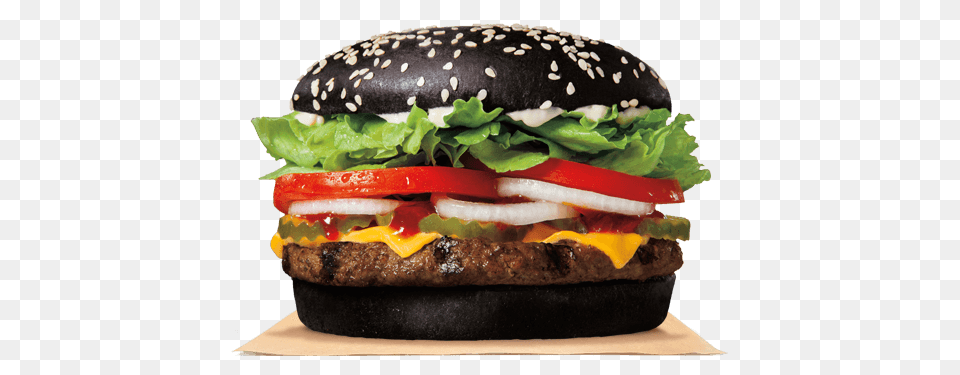 Burger King Black Bunned Halloween Whopper, Food Free Png Download