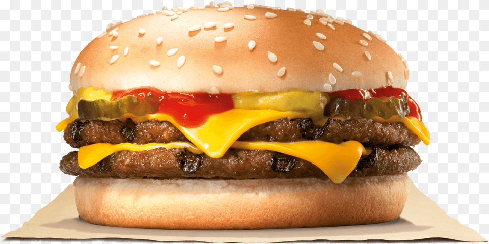 Burger King Double Cheeseburger Meal, Food Free Png Download