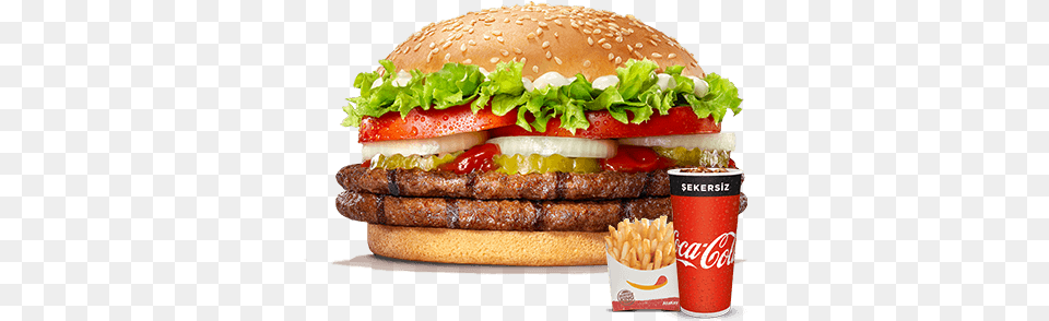 Burger King Double Whopper Men Fiyat Coca Cola, Food, Cup, Disposable Cup Free Transparent Png