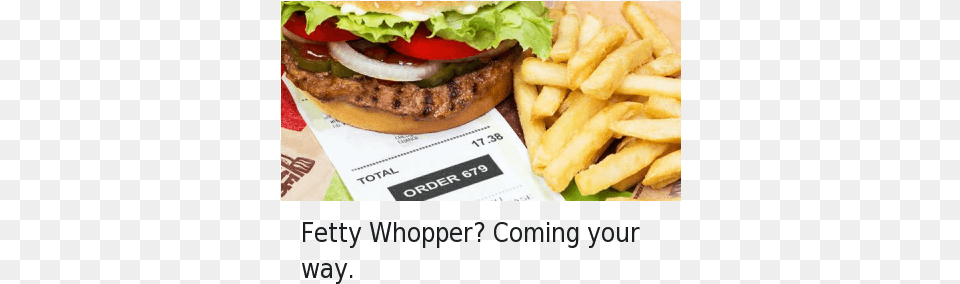 Burger King Fast Food And Food Fetty Whopper, Fries Free Png