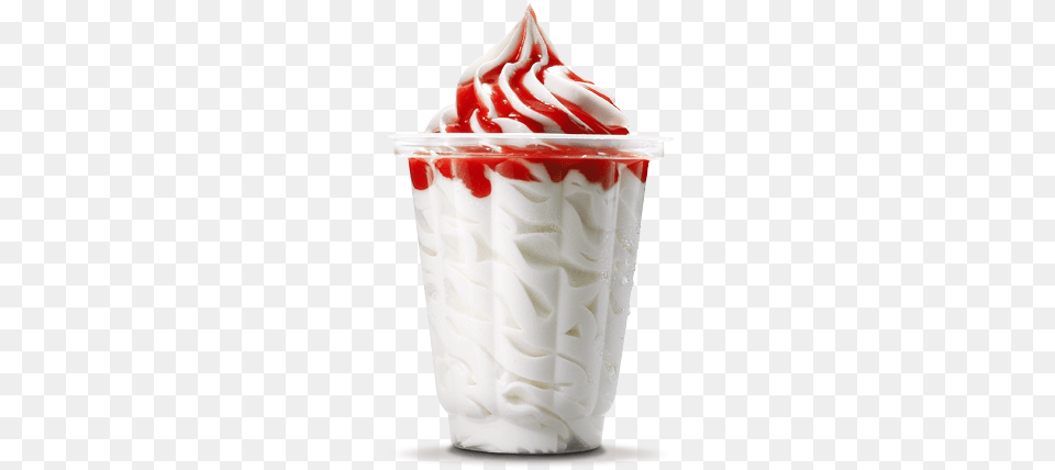 Burger King Strawberry Ice Cream, Dessert, Food, Yogurt, Ice Cream Png Image