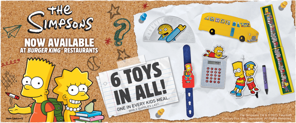 Burger King Toys Simpsons, Advertisement, Poster, Person, Baby Free Png