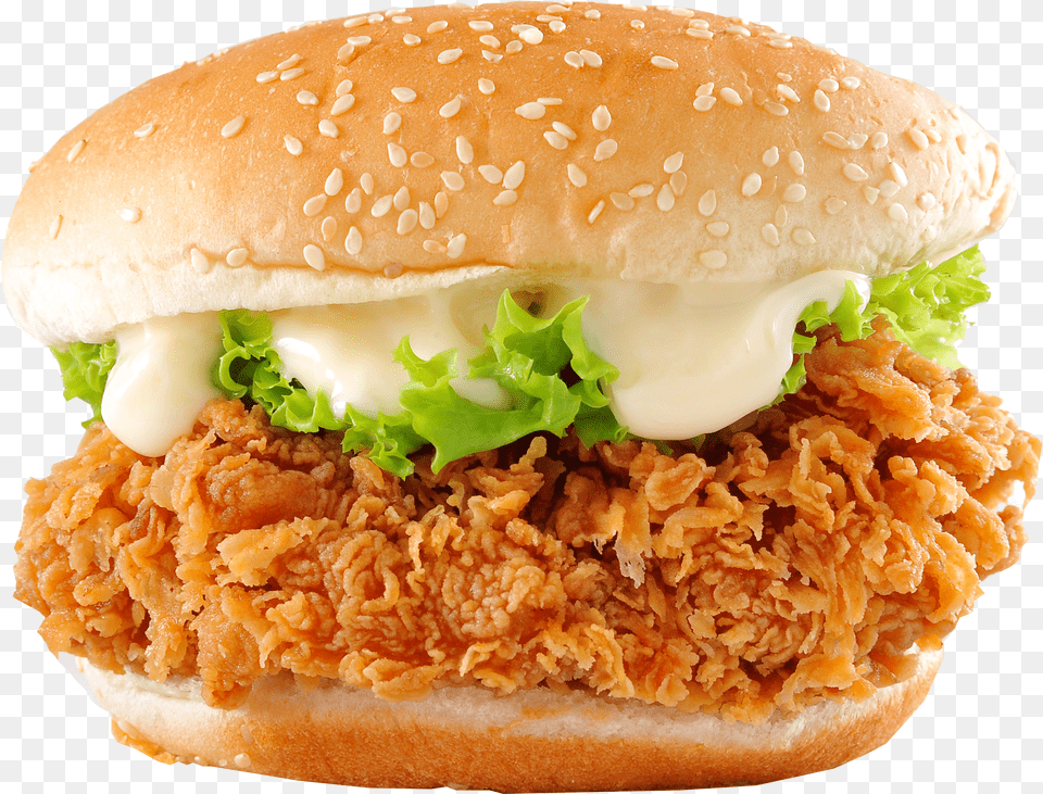 Burger Menu Crispy Chicken Burger Png Image