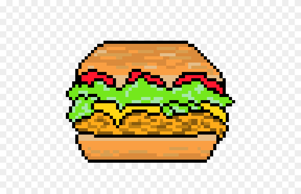 Burger Pixel Art Maker, Food, Sandwich Free Png