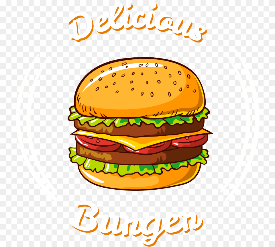 Burger Vector Burger, Food, Advertisement Free Transparent Png