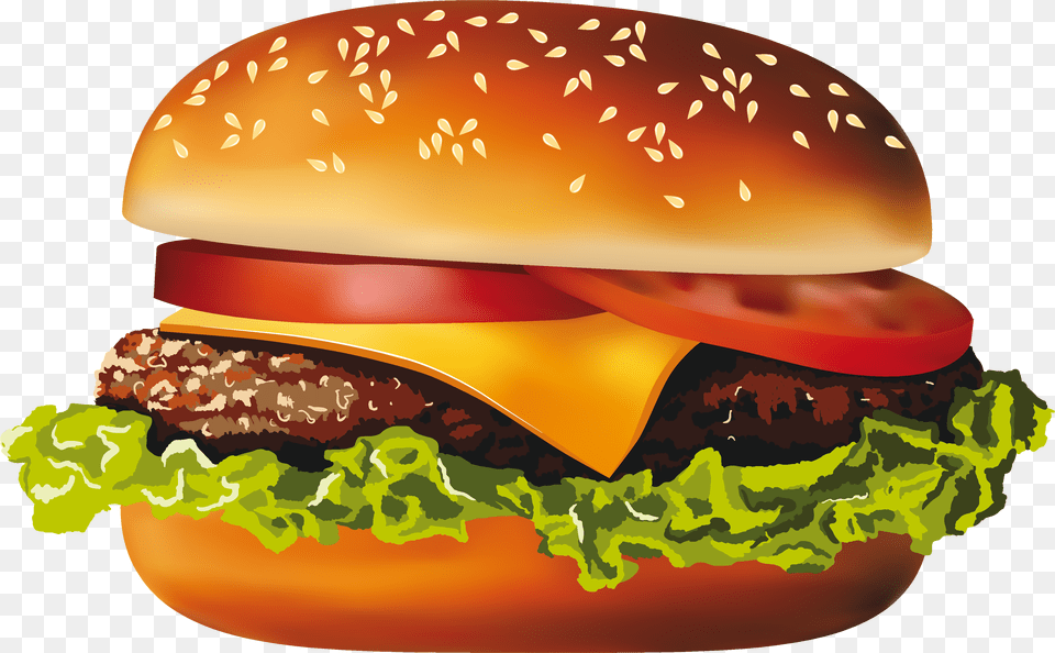 Burger Vector Graphic Hamburguesas Y Hot Dogs, Food, Birthday Cake, Cake, Cream Free Png Download
