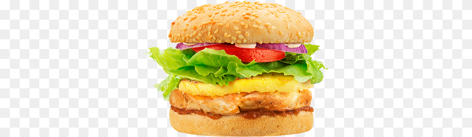 Burgerfuel Range Chicken Chicken And Pineapple Burger, Food Free Transparent Png