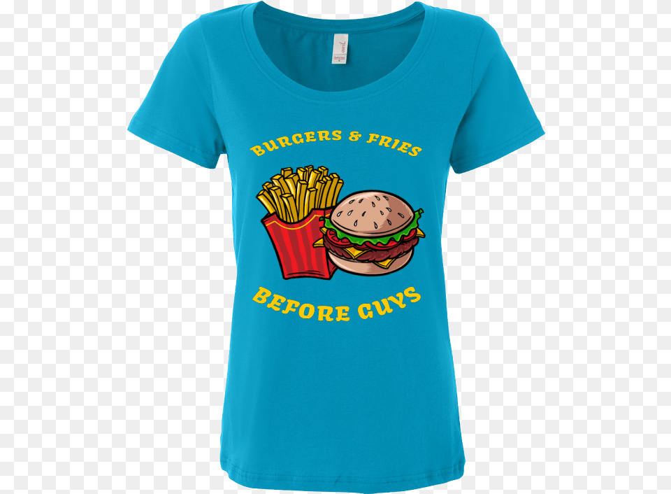 Burgers And Fries Before Guys Futbolka Sestre, Burger, Clothing, Food, T-shirt Free Png Download