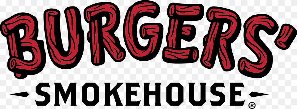 Burgers Wood 4c Black Logo Burgers Smokehouse Logo, Text, Maroon Png Image