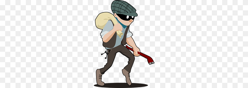 Burglar Cleaning, Person, People, Bag Free Png Download