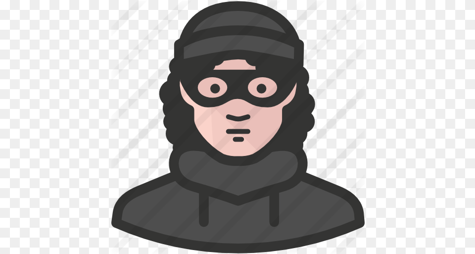 Burglar Free People Icons Thief Woman, Face, Head, Person, Photography Png
