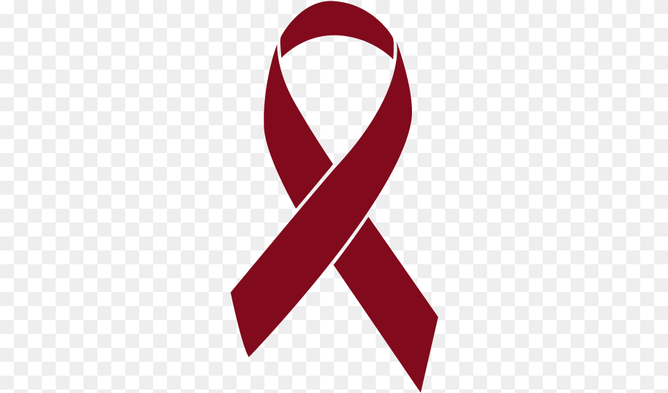 Burgundry Colored Multiple Myeloma Ribbon Prostate Cancer Ribbon, Accessories, Belt, Person, Formal Wear Free Png Download