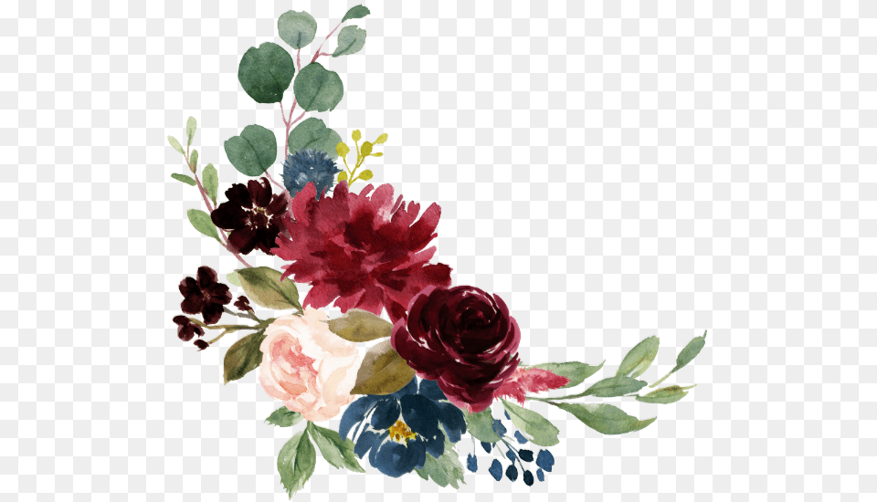 Burgundy And Navy Flowers, Art, Plant, Pattern, Graphics Free Transparent Png