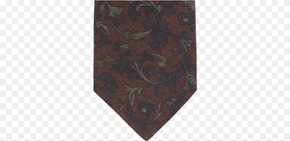 Burgundy Flower Paisley Print Wool Tie Necktie, Rug, Home Decor, Accessories, Formal Wear Free Png
