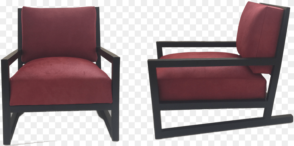 Burgundy Modern Chair Club Chair, Furniture, Armchair Png