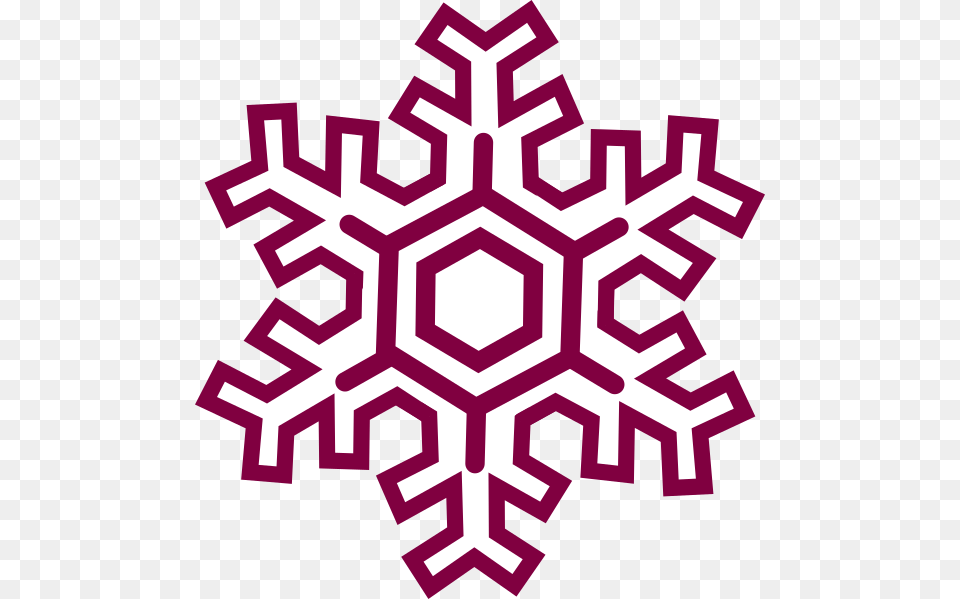 Burgundy Snowflake Clipart Clip Art, Nature, Outdoors, Purple, Snow Png Image