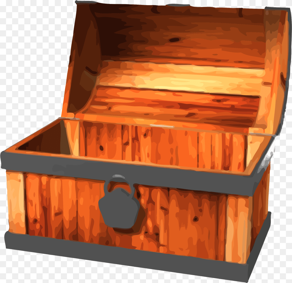 Buried Treasure El Cofre Del Tesoro Drawing Clip Art Empty Treasure Chest Clipart, Box, Wood Png Image