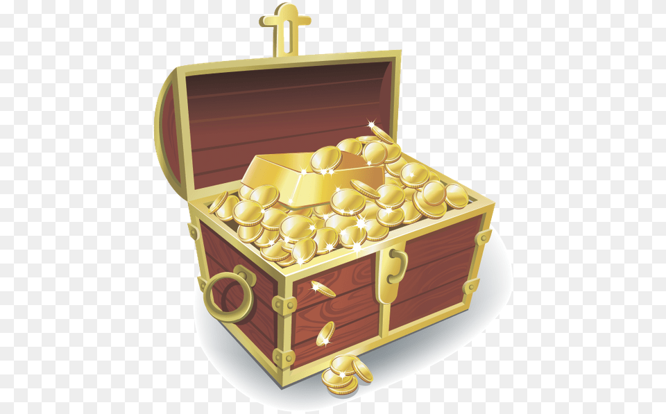 Buried Treasure Gold Gold Bars Treasure Chest, Birthday Cake, Cake, Cream, Dessert Png Image