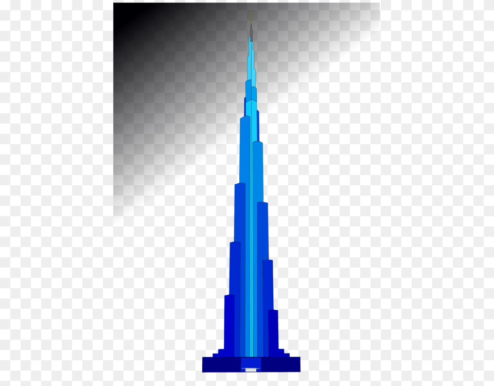 Burj Khalifa Skyscraper Blue Tower Building, Architecture, Lighting, Spire, City Free Png