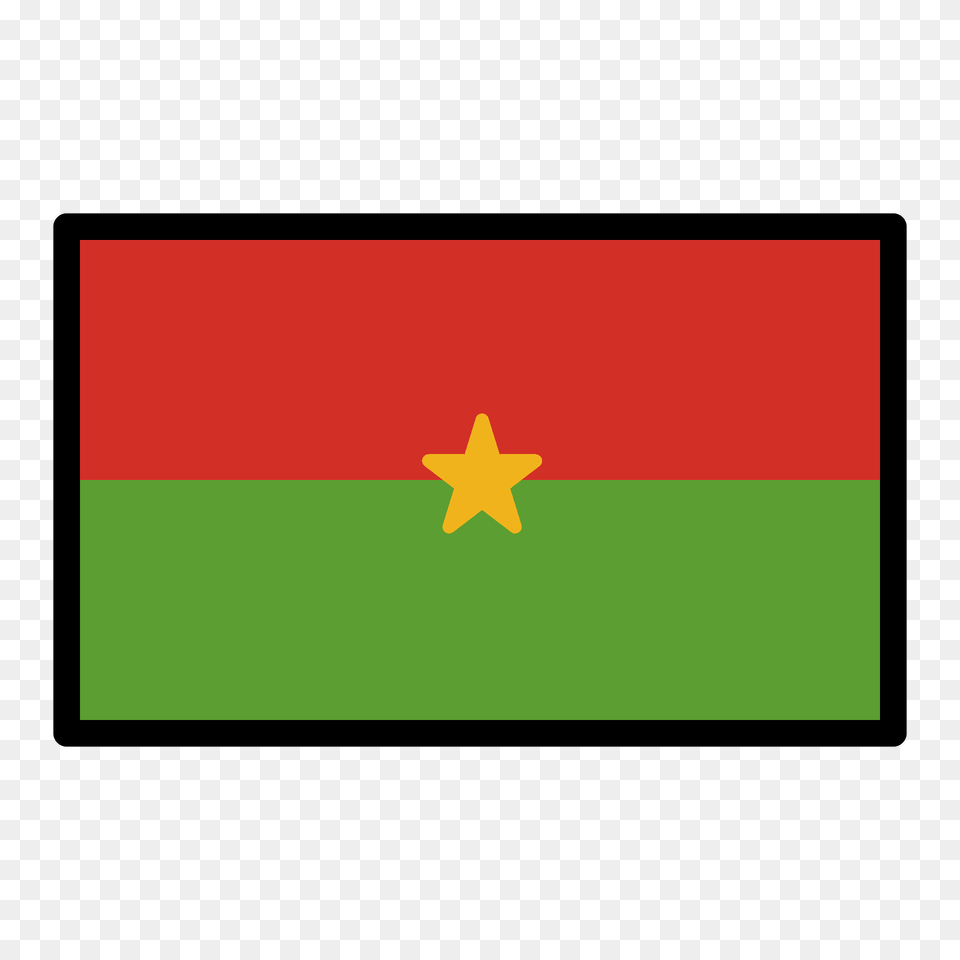 Burkina Faso Flag Emoji Clipart, Symbol, Star Symbol, Blackboard Png