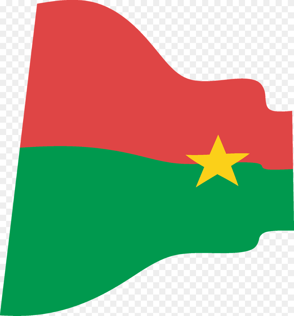 Burkina Faso Wavy Flag Clipart Free Png