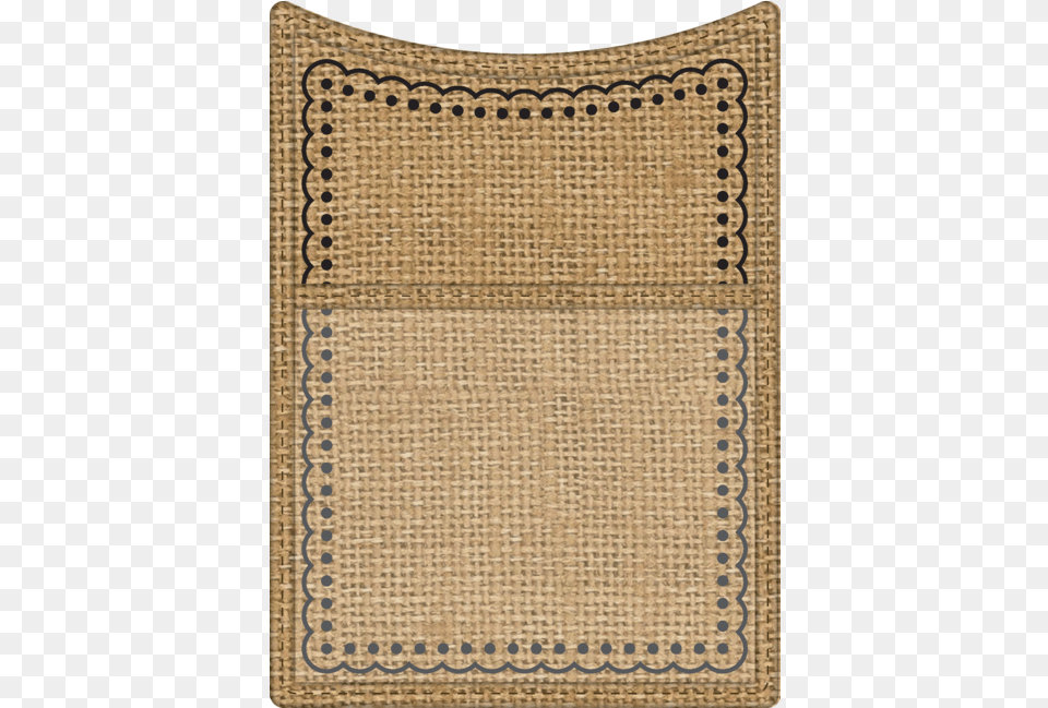 Burlap Magnetic Storage Pocket Shabby Chic Burlap Scalloped Border Trim, Home Decor, Rug, Blackboard Free Transparent Png