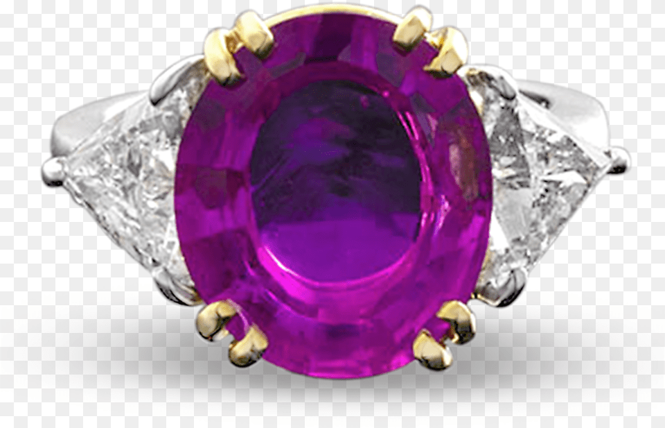 Burma Pink Sapphire And Diamond Ring Purple Pink Sapphire Ring, Accessories, Gemstone, Jewelry, Ornament Png Image