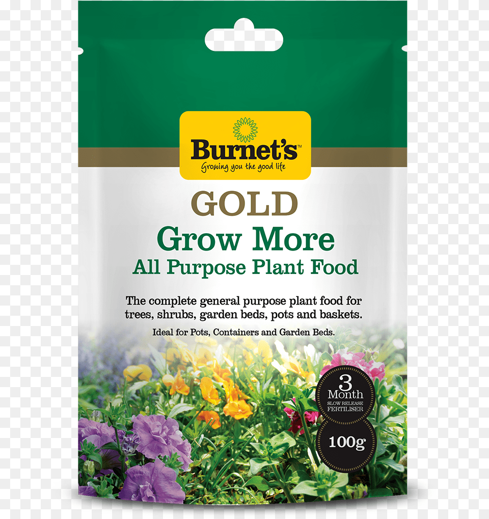 Burnets Gold Slow Release Grow More Fertilser 100gm English Marigold, Advertisement, Herbal, Herbs, Plant Png