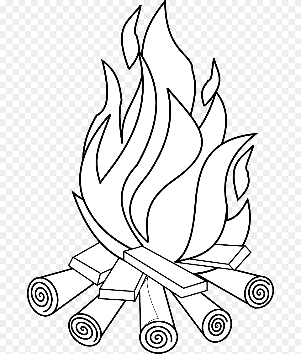 Burning Campfire Black And White, Fire, Flame, Baby, Person Png