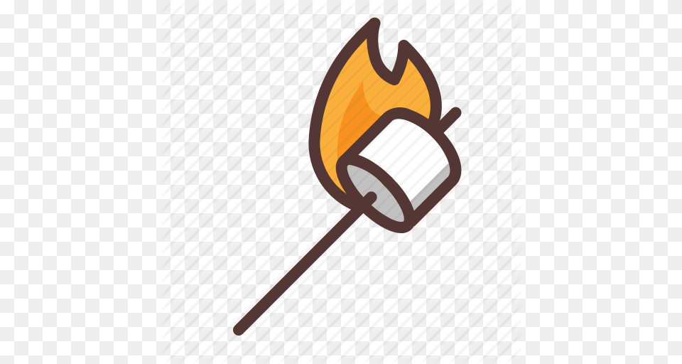 Burning Camping Marshmallow Outdoors Smores Icon, Light, Torch Png